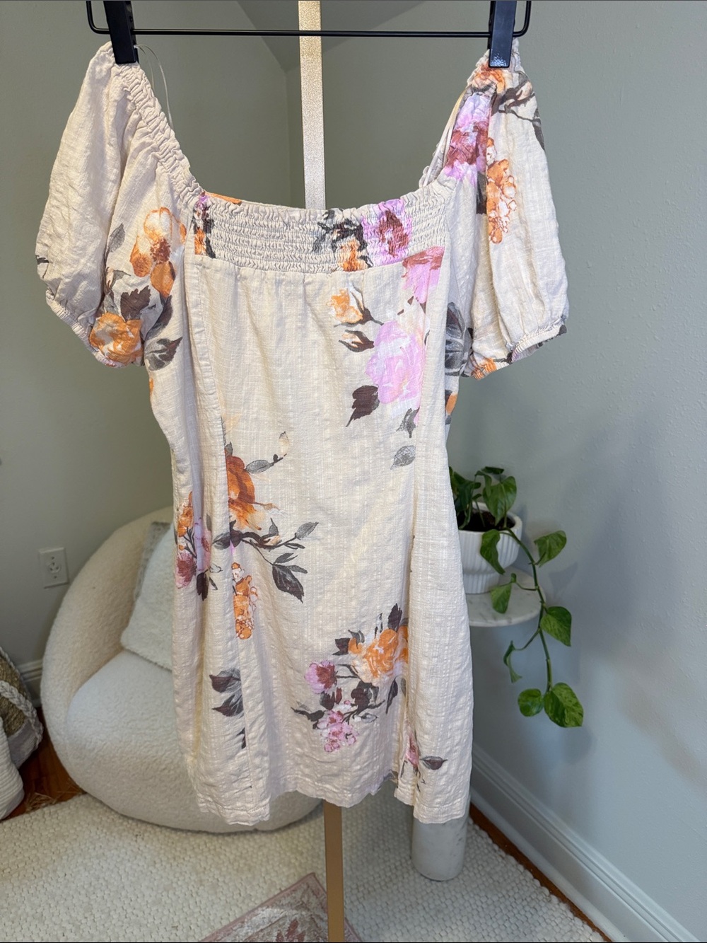 en;semble soft cotton/linen adorable dress size small.